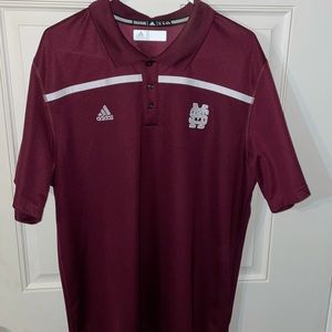 Adidas MS State Baseball logo golf polo